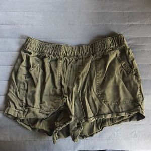 Women’s army green dressy shorts